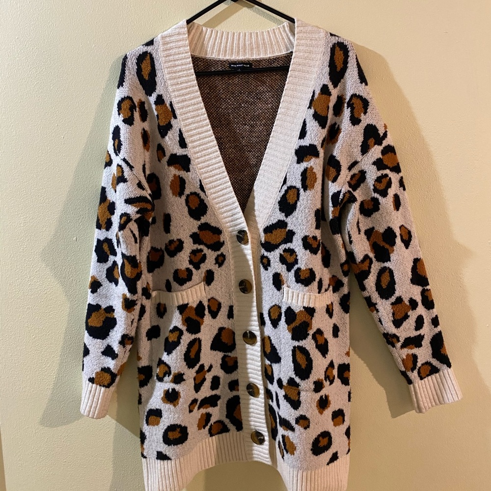 Who What Wear Leopard Cardigan